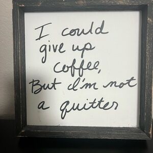 Cute coffee wooden frame
